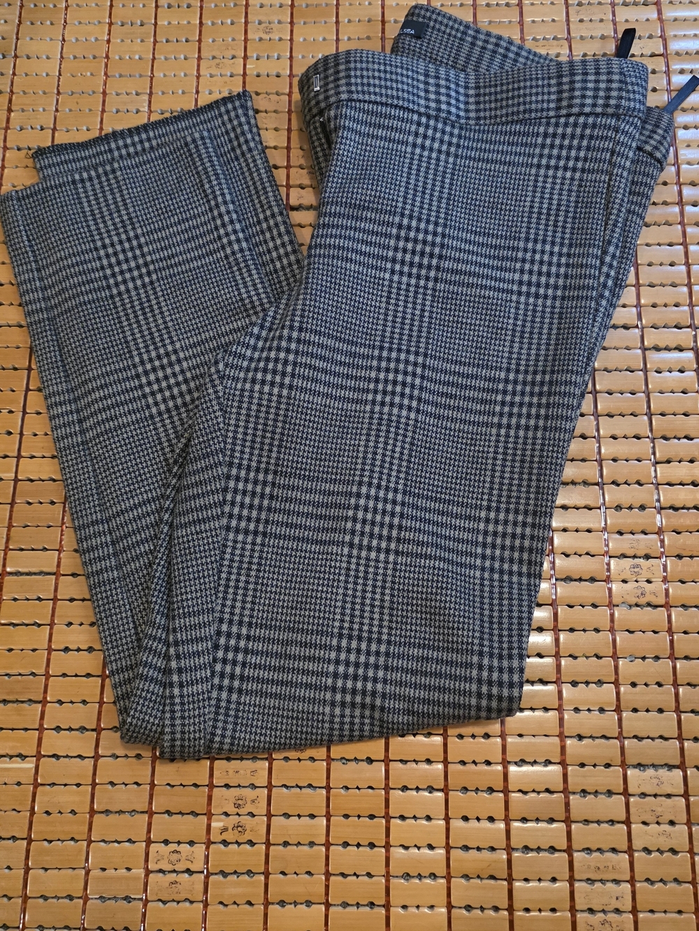 Amanda & Chelsea Glen Plaid Trousers Gray Patterned Ankle Pants Size 6P